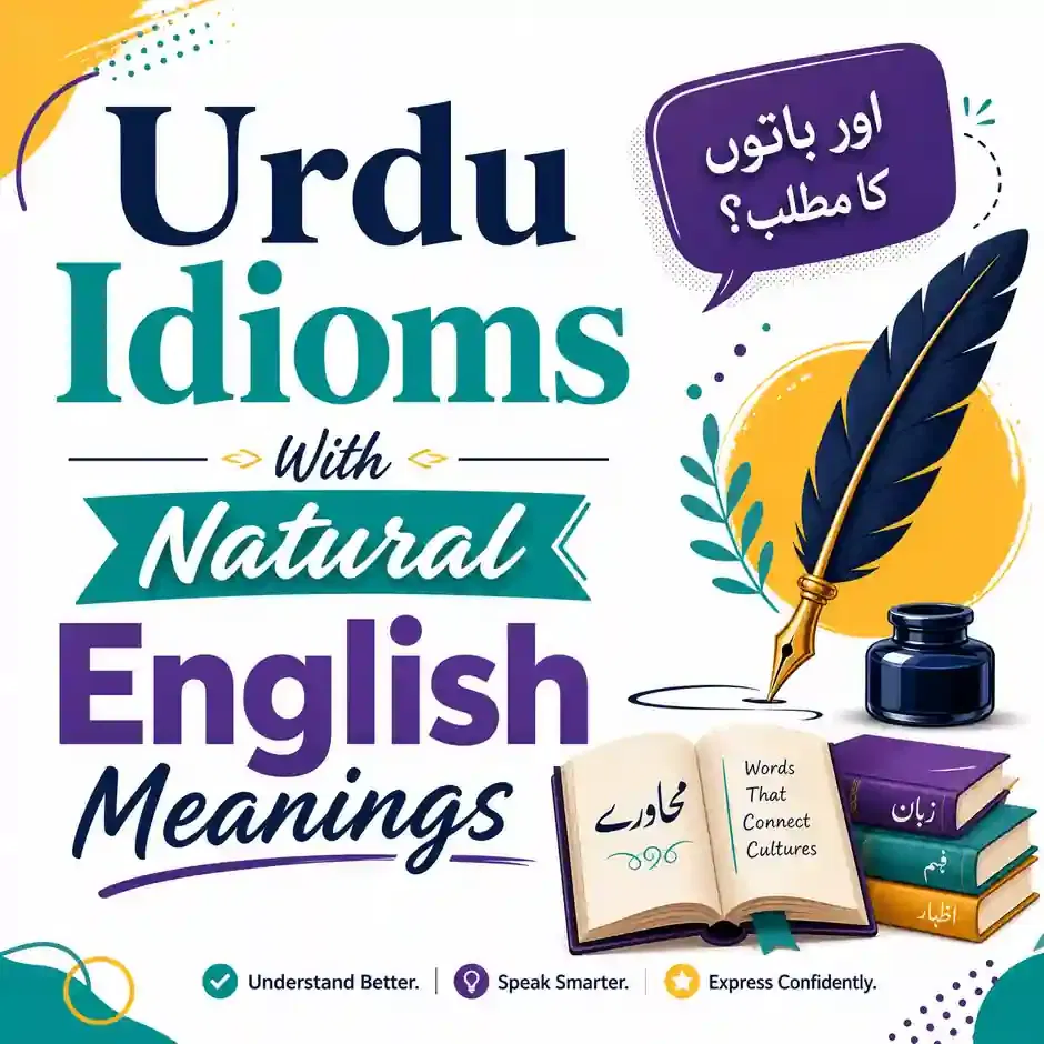 Urdu idioms explained with simple natural English meanings