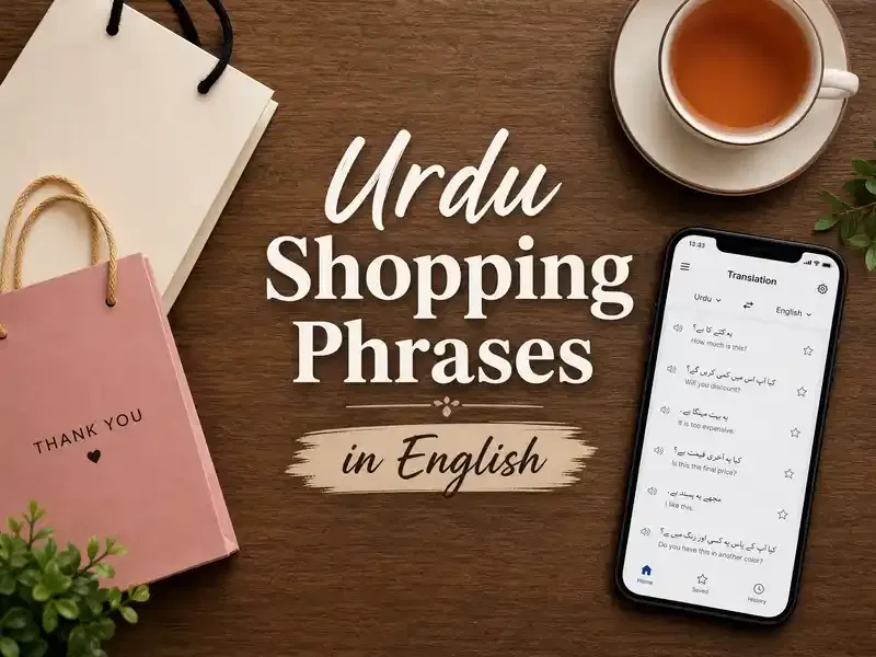 Common Urdu shopping sentences with English meanings