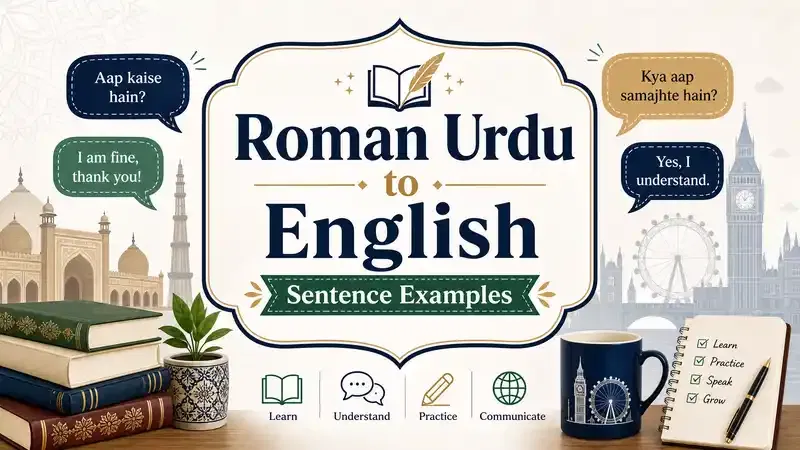 Roman Urdu to English Sentence Examples