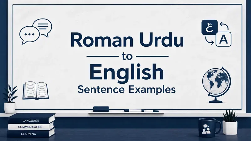 Learn English using Roman Urdu sentence examples with easy English translations