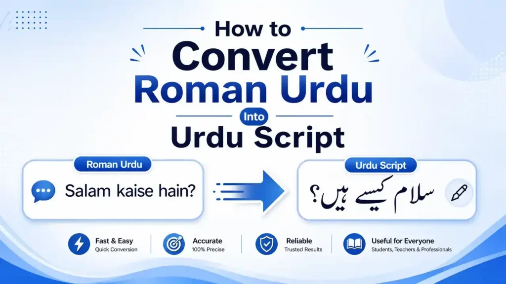 How to Convert Roman Urdu Into Urdu Script