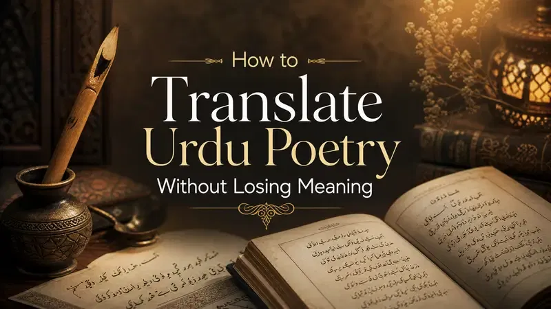 How to Translate Urdu Poetry Without Losing Meaning