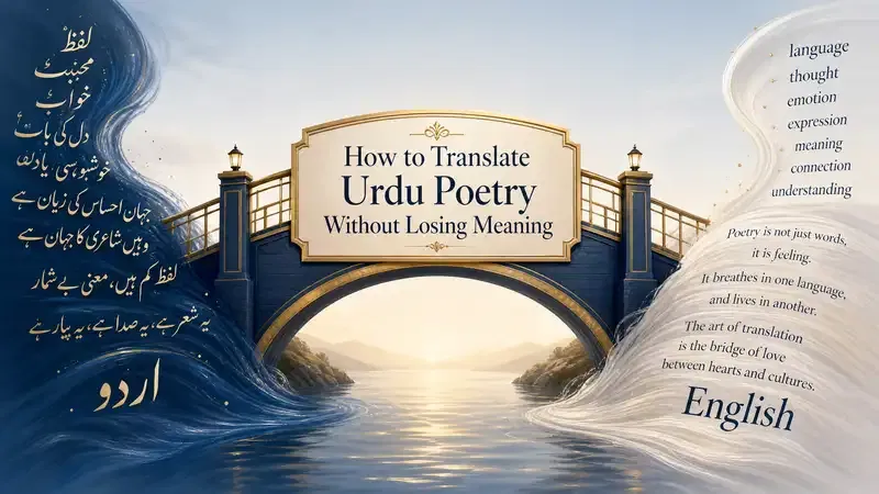 Step-by-step process to translate Urdu poetry into English without losing meaning
