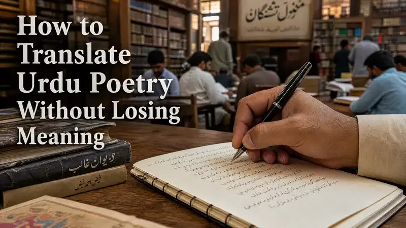Common challenges when translating Urdu poetry without losing its original meaning