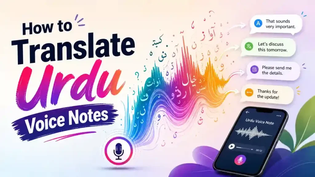 Best AI tools for translating Urdu voice notes into English quickly and accurately