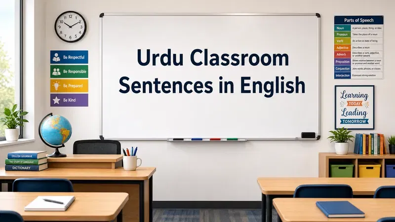 Urdu Classroom Sentences in English