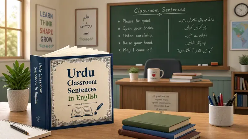 Teacher and student classroom conversation in English with Urdu translation