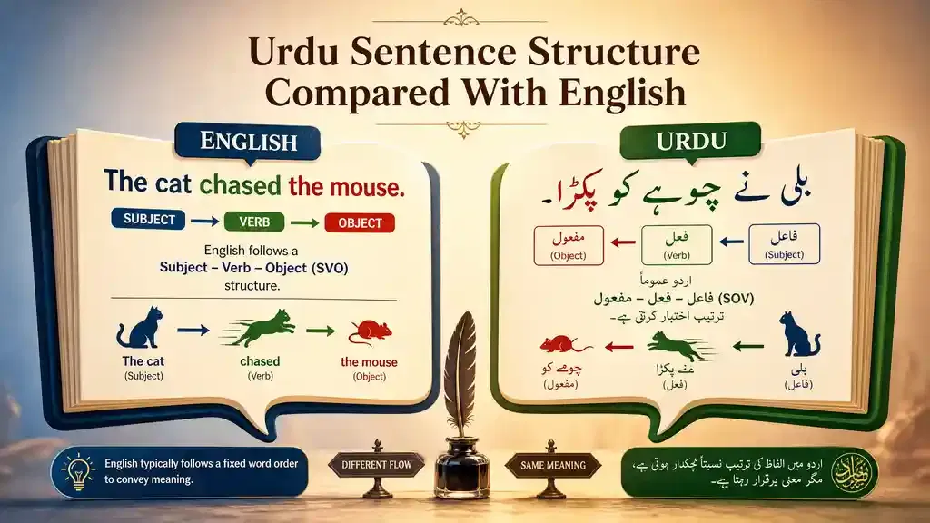 Urdu Sentence Structure Compared With English