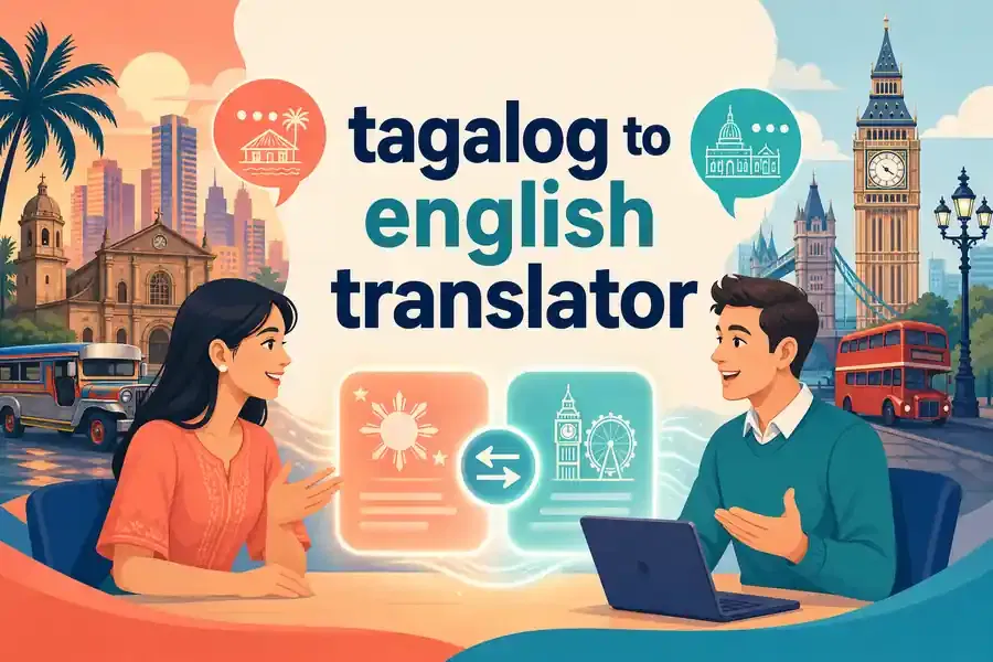 Tagalog to English translation examples for words and sentences