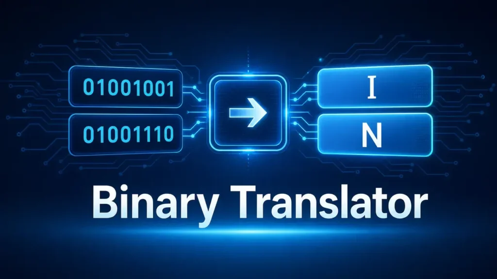 Binary Translator converting binary code to text