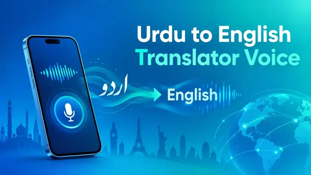 Urdu to English translator voice for converting spoken Urdu into English