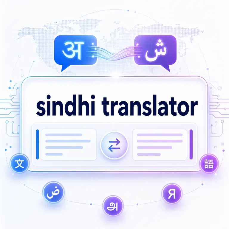 Sindhi translator for English to Sindhi translation