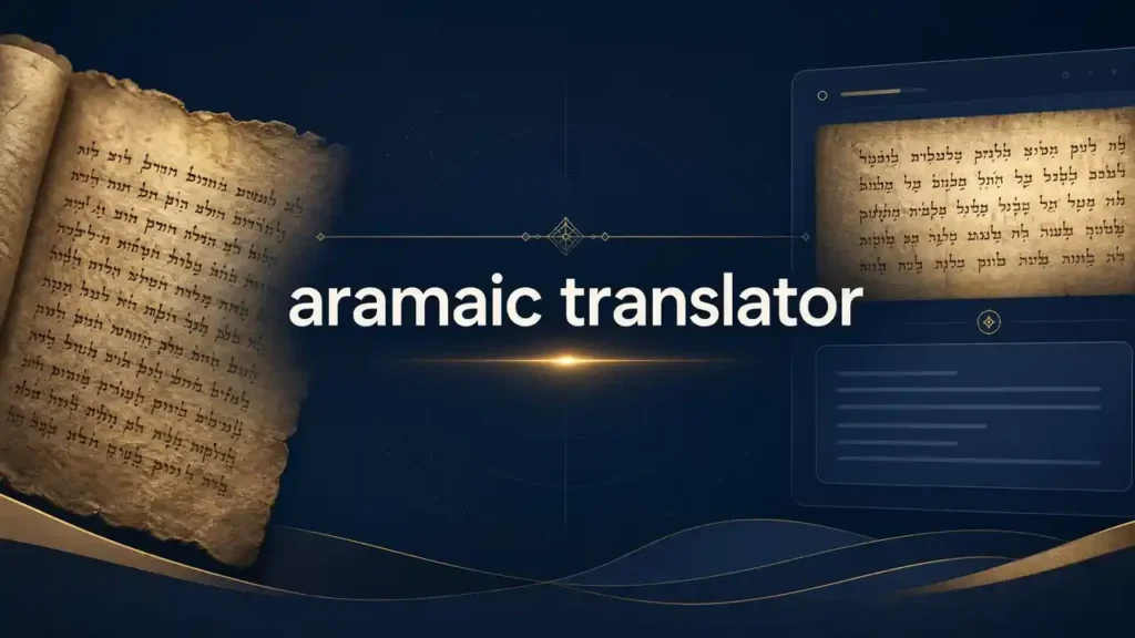 Aramaic translator translating Aramaic text to English online