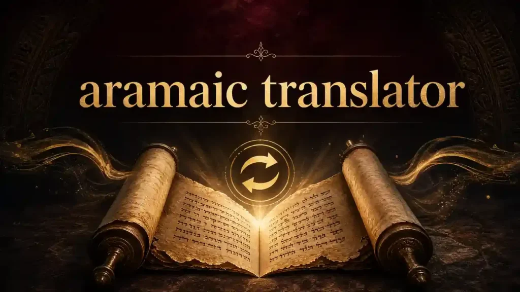 Aramaic to English translation with transliteration example