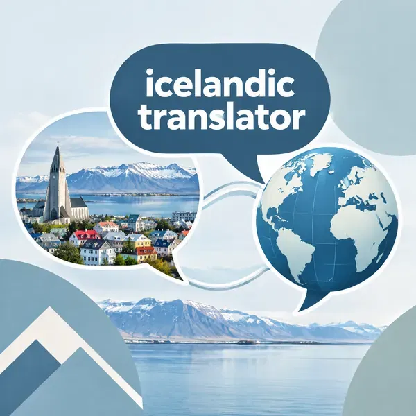 Icelandic language translator with Icelandic words grammar and alphabet