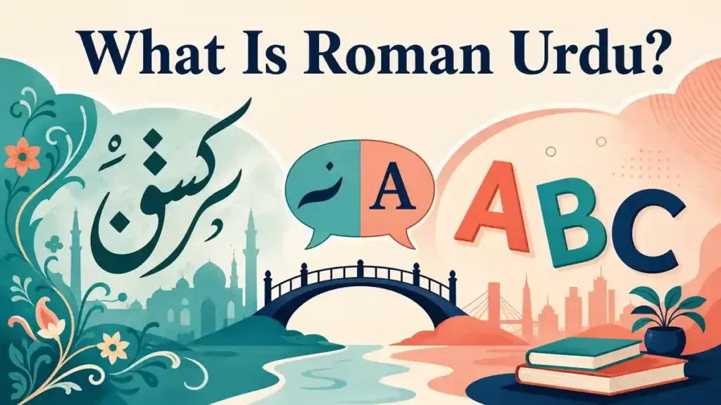 What is Roman Urdu? written in English letters