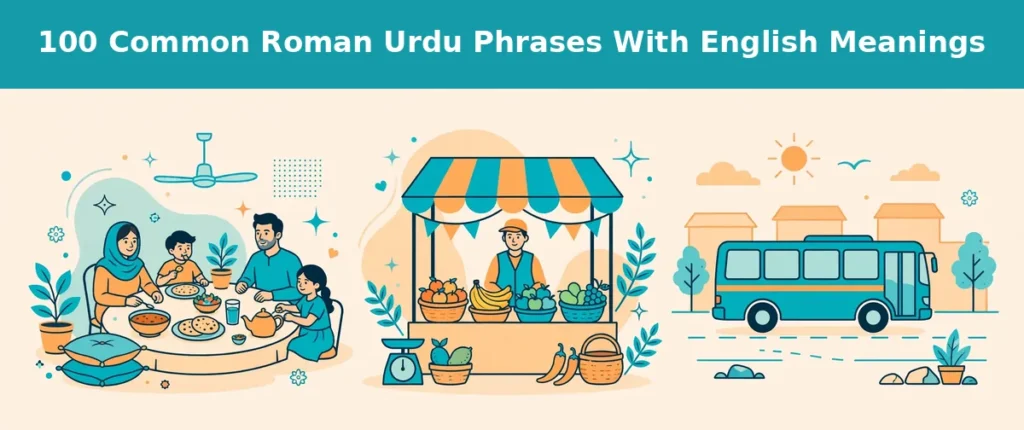 100 Common Roman Urdu Phrases With English Meanings - everyday conversation phrases