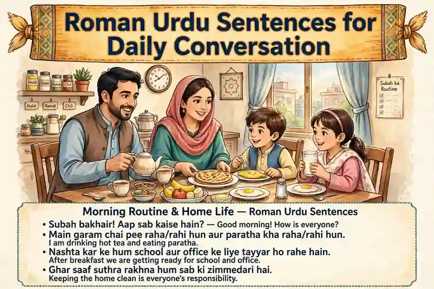 Roman Urdu Sentences for Daily Conversation