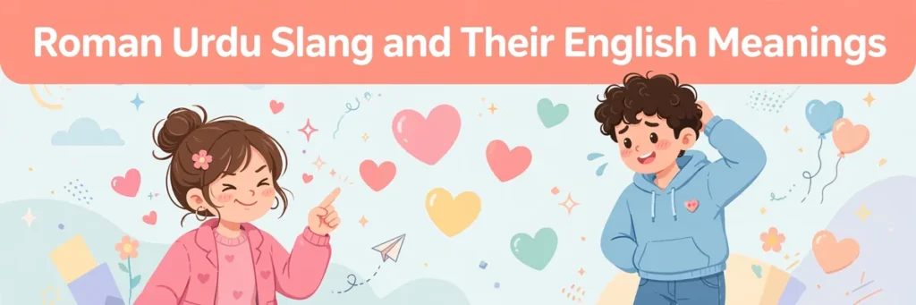 Roman Urdu Slang and Their English Meanings - love and teasing