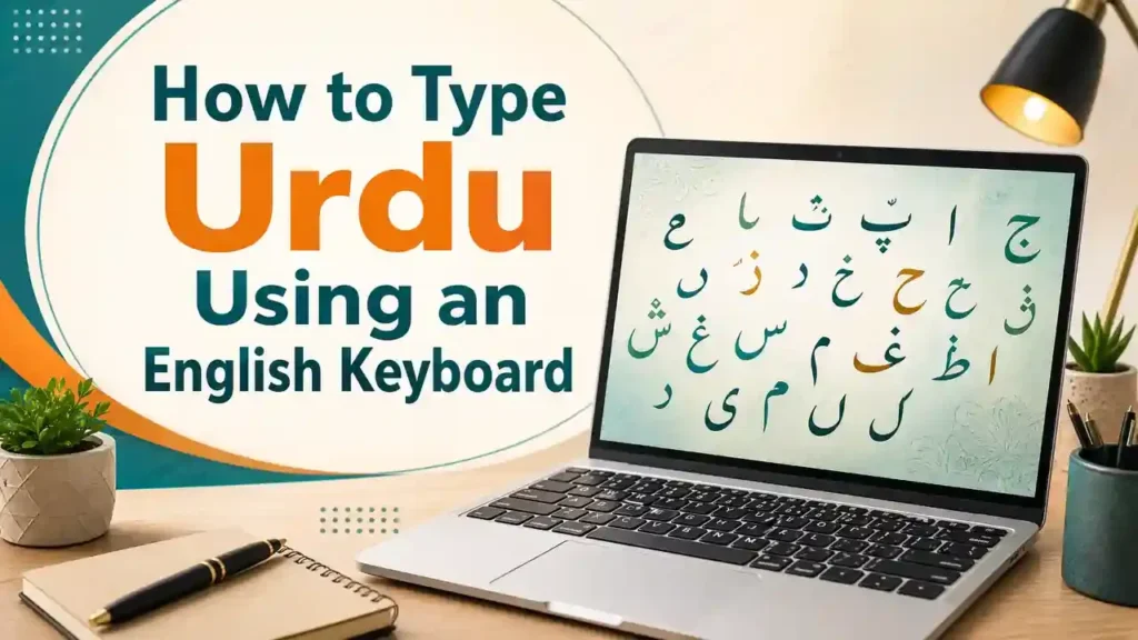 Urdu typing with an English keyboard on a computer