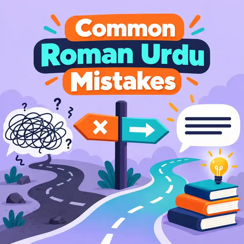 Common Roman Urdu mistakes in spelling and grammar