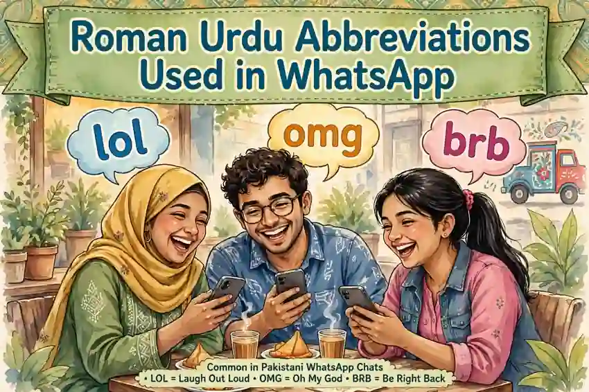 Roman Urdu Abbreviations Used in WhatsApp