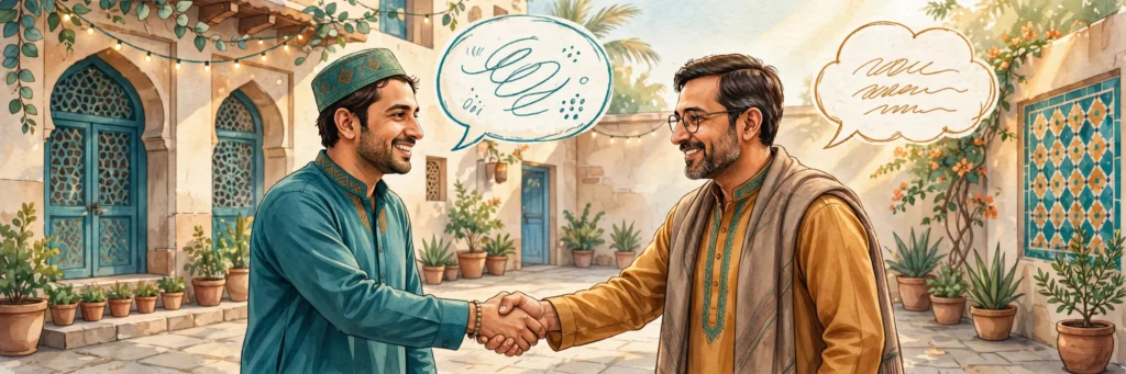 English greetings translated into Roman Urdu