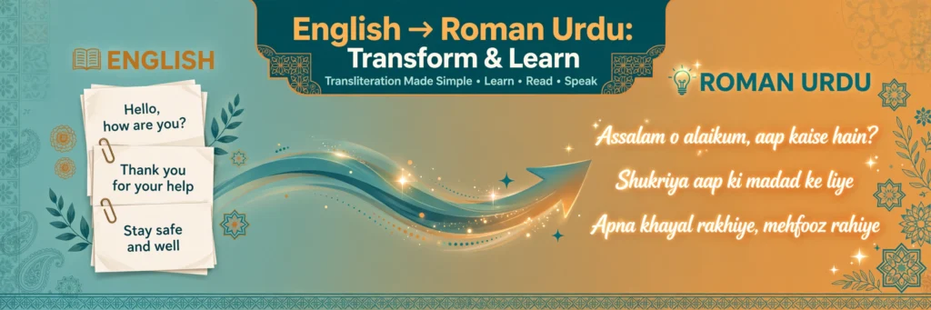 100 English Sentences Translated Into Roman Urdu